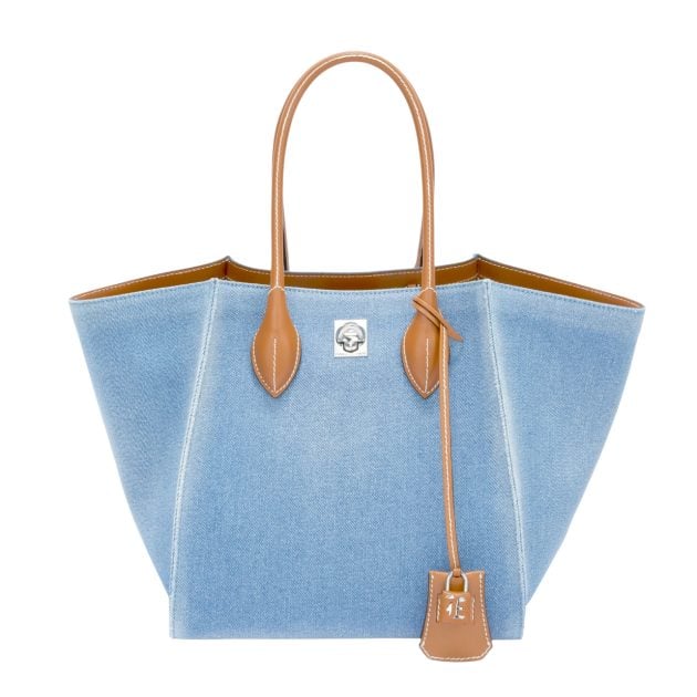 Ermanno Scervino’s large Maggie bag in denim and leather