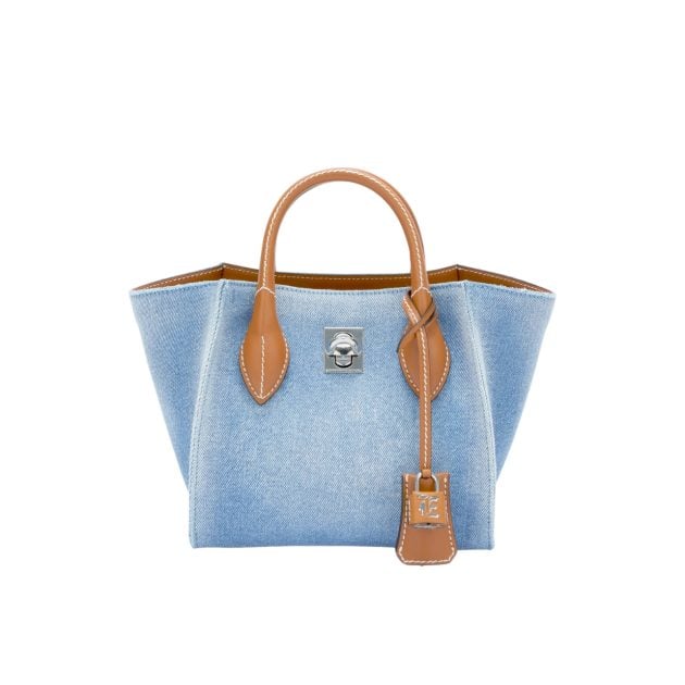 Ermanno Scervino’s mini Maggie bag in denim and leather