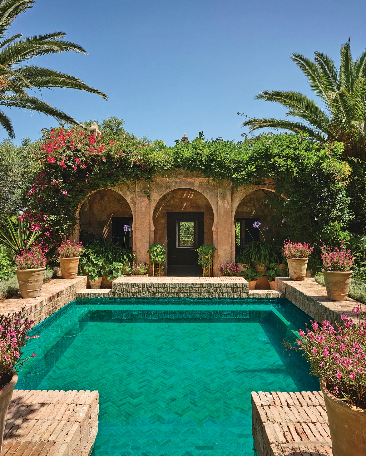 View of the pool at Jasper Conran Villa Mabrouka in Tangier