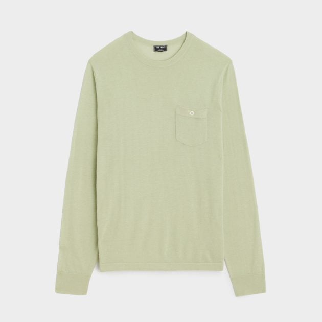 Todd Snyder sage soft long sleeve cashmere t-shirt