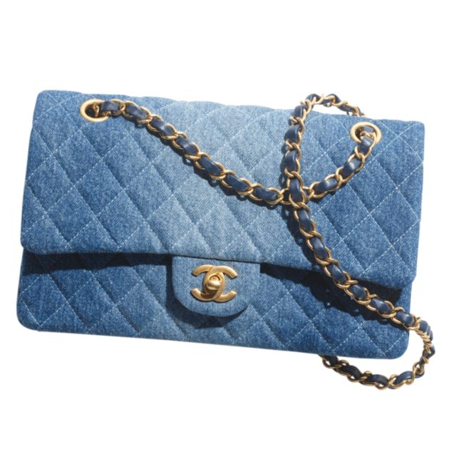 Chanel classic denim flap bag
