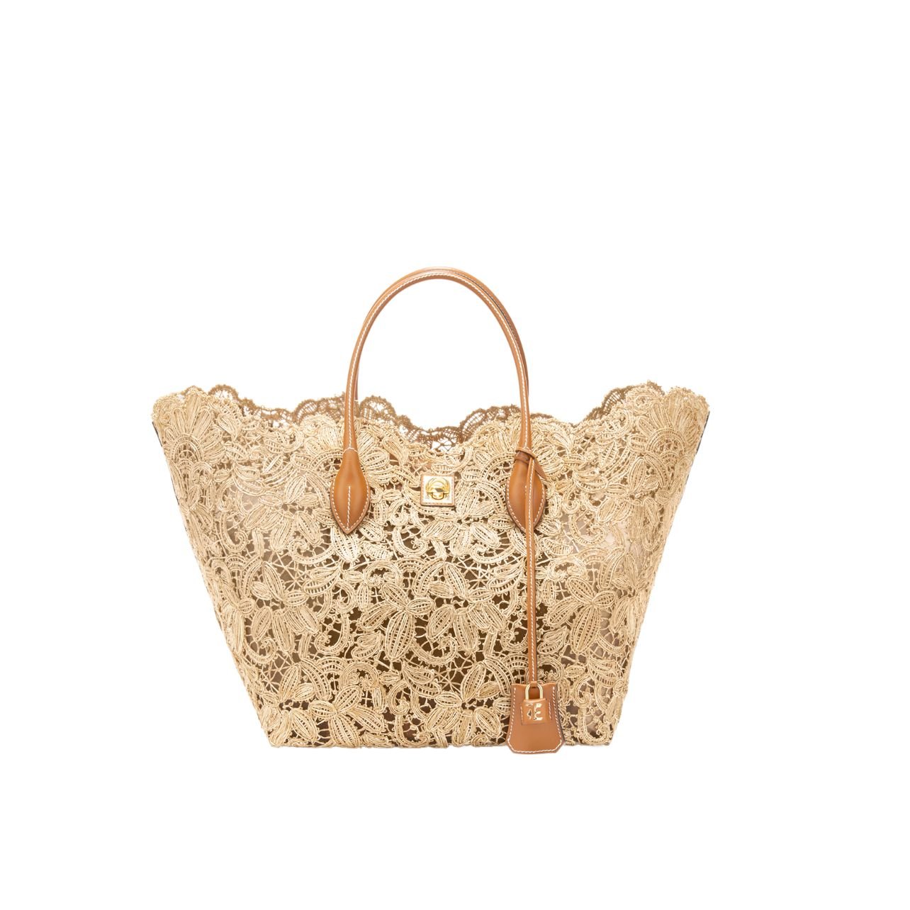 Raffia lace shopping bag
