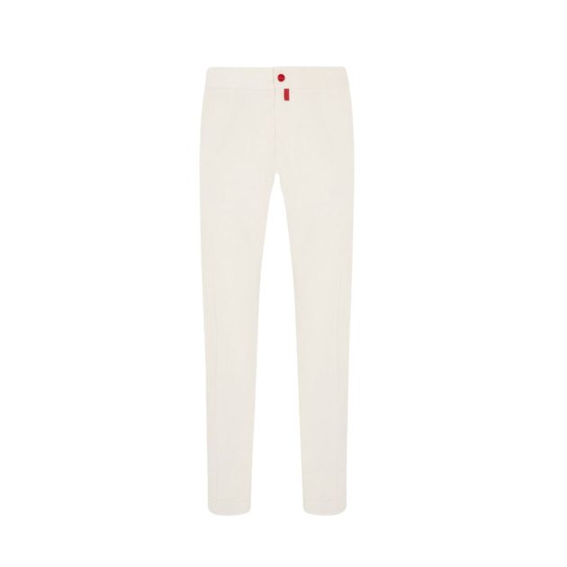 White Kiton cotton trousers