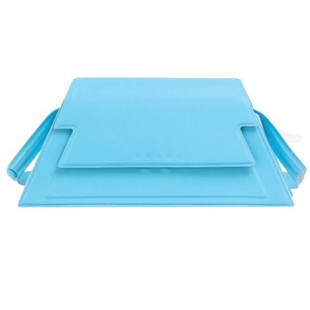 Marni bright light blue Trunkoise bag with longstrap