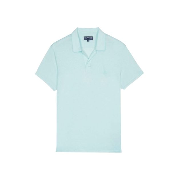 Pastel Blue Vilebrequin solid polo shirt