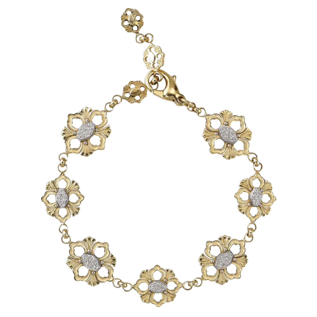 Buccellati Opera Bracelet in white and yellow gold with diamonds
