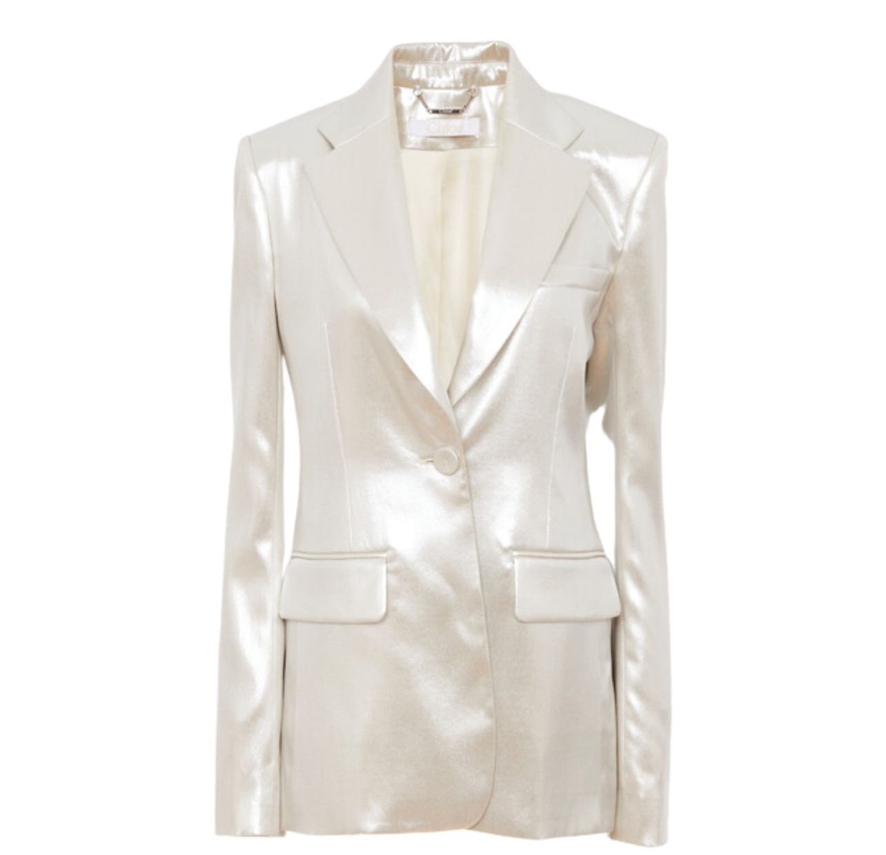 Chloe Silk White Blazer