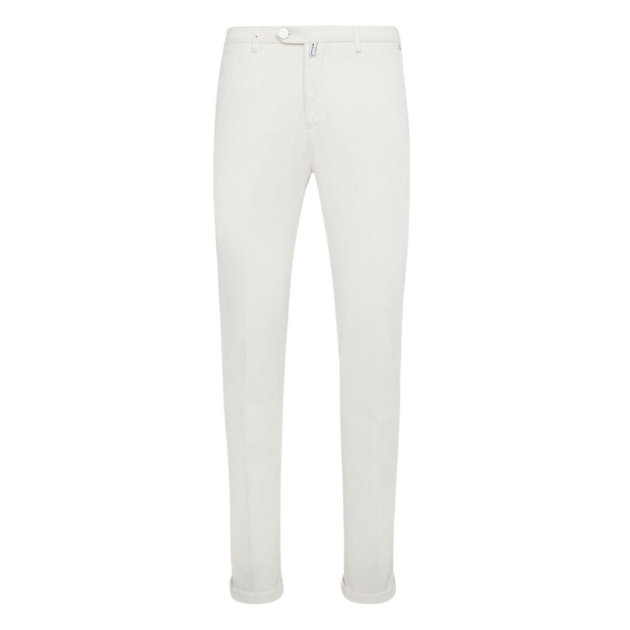 Kiton white cotton trousers
