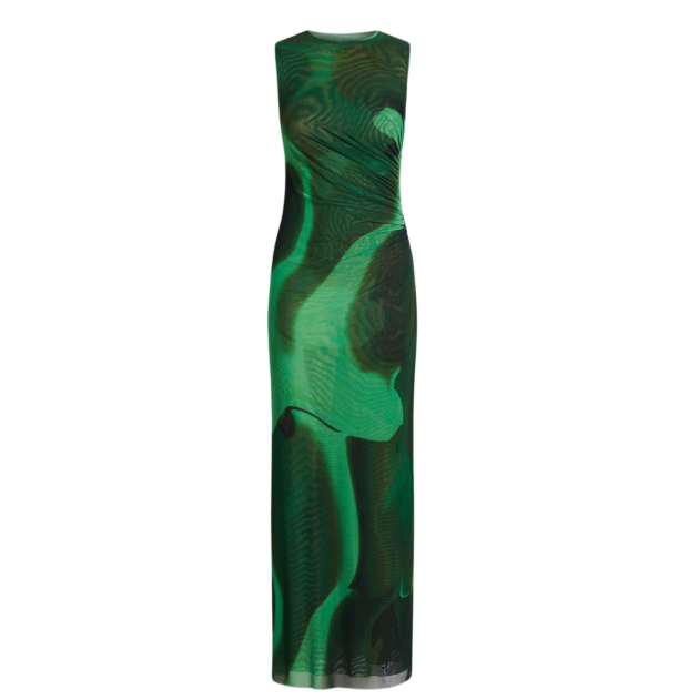 Scanlan Theodore multi green long printed dress