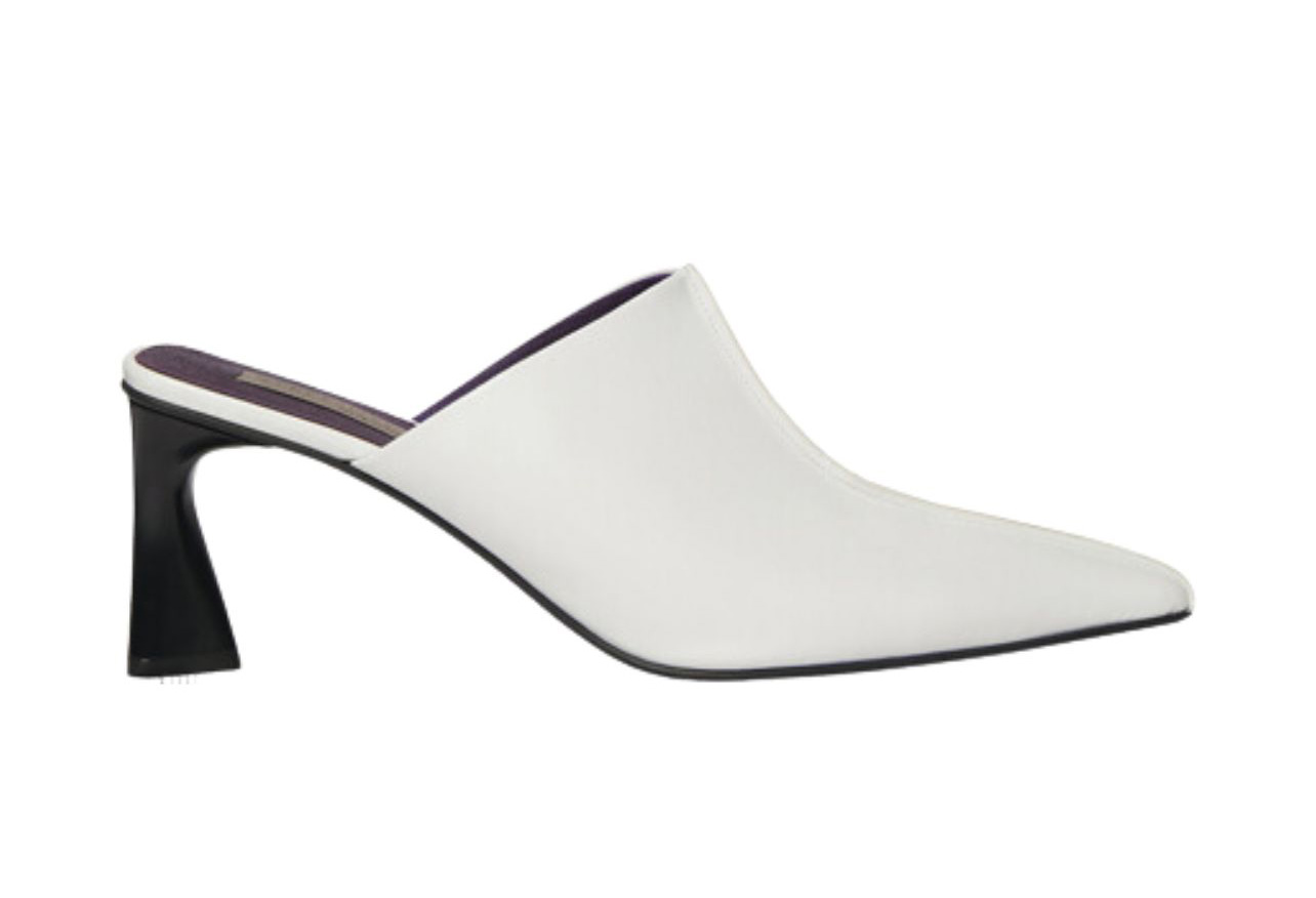 Stella McCartney White mule with black heel