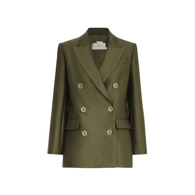 Zimmerman hunter green long blazer with buttons