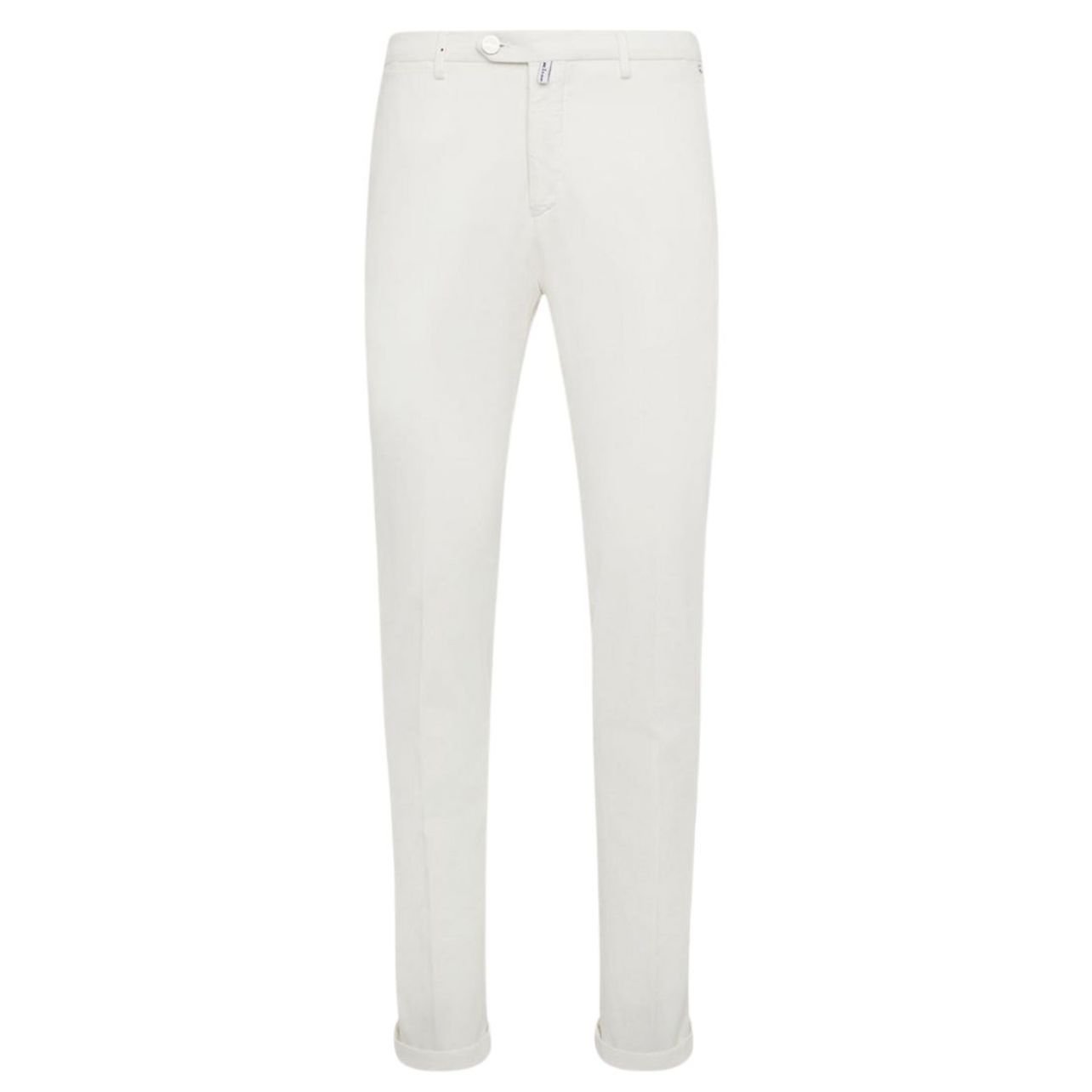 Kiton cotton white trousers