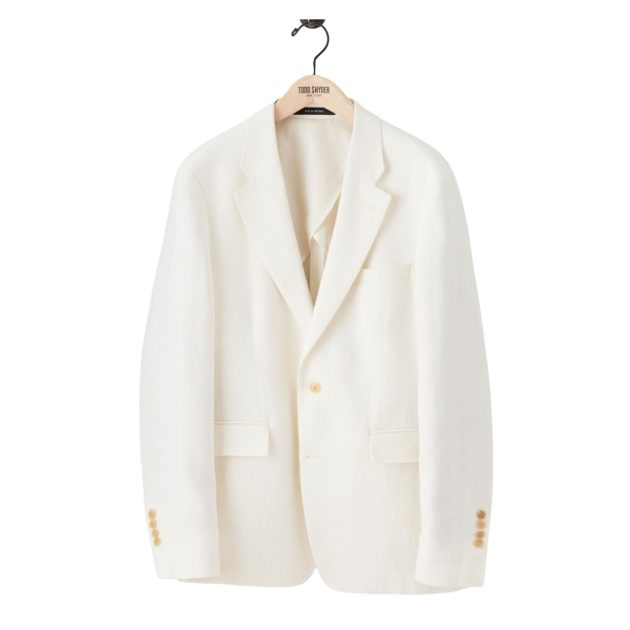 Todd Snyder ivory herringbone suit jacket