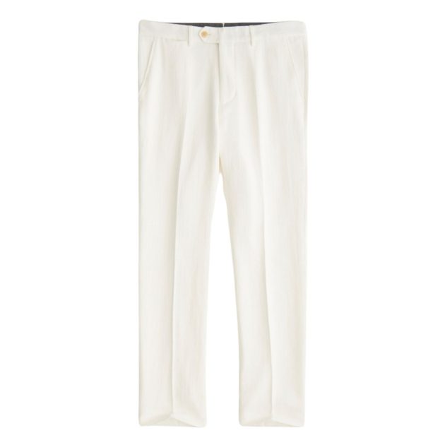 Todd Snyder ivory herringbone suit pant