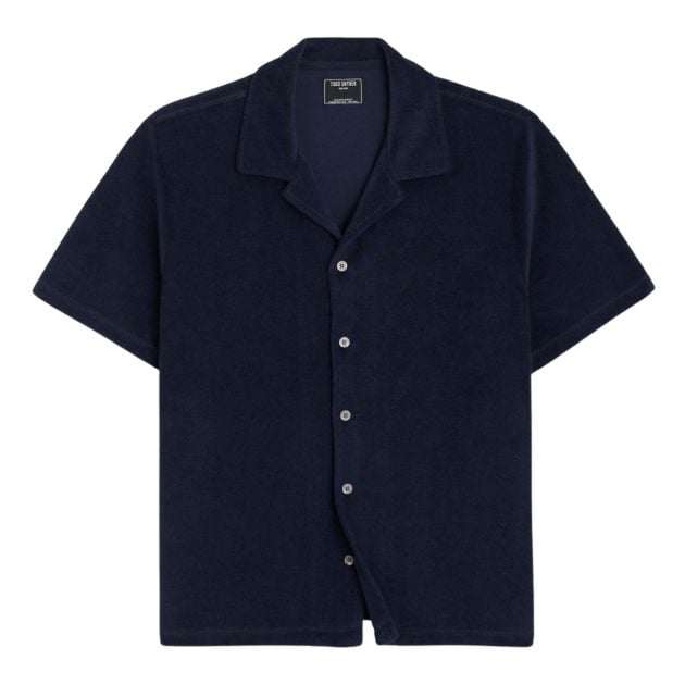 Todd Snyder navy terry cabana shirt