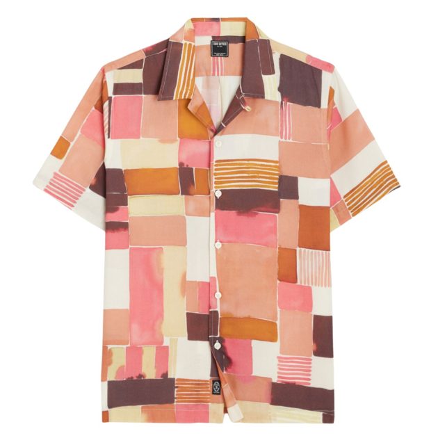 Todd Snyder watercolor camp collar shirt