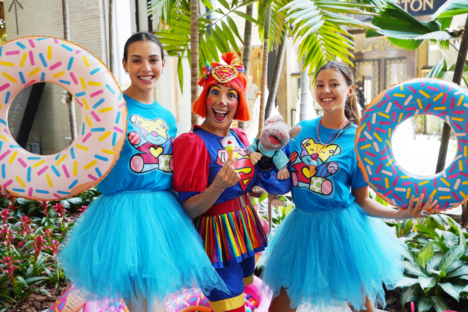 Children in attendance enjoyed custom balloon creations by Oopsy the Clown