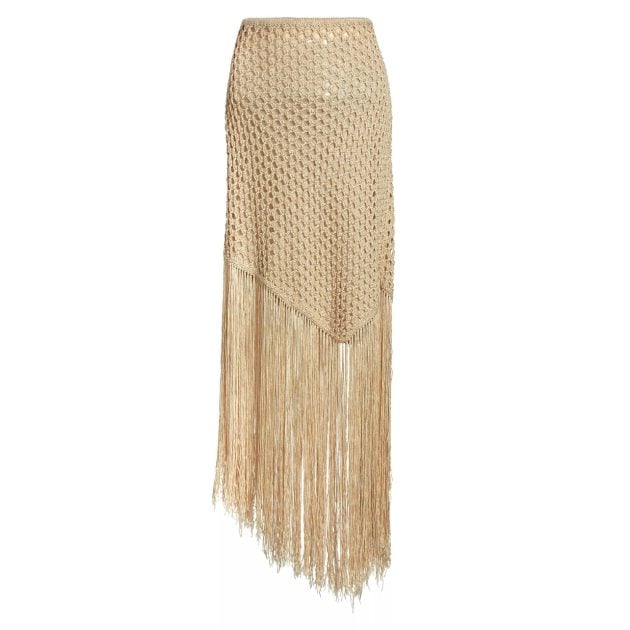 A.L.C. knot fringe midi skirt