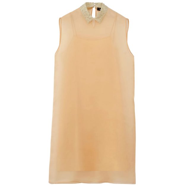 Fabiana Filippi silk organza dress in mandarin and pistachio colorway
