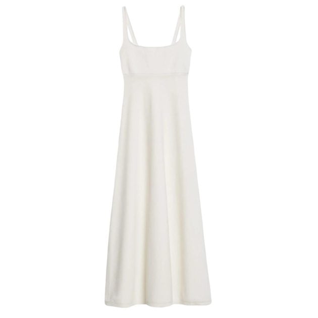 Scanlan Theodore white crepe knit long dress