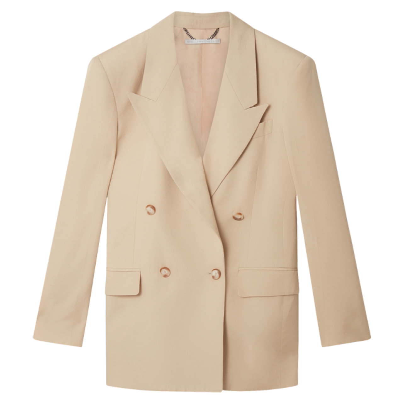 Stella McCartney double-breasted nude blazer