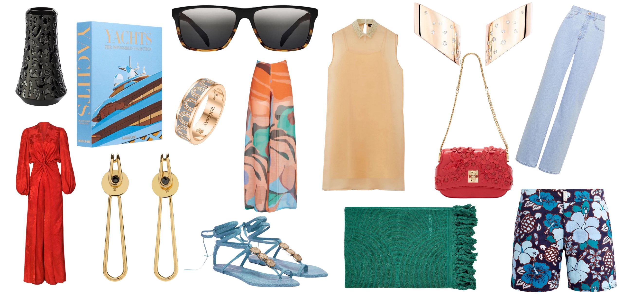Collage of product images all from Bal Harbour Shops brands