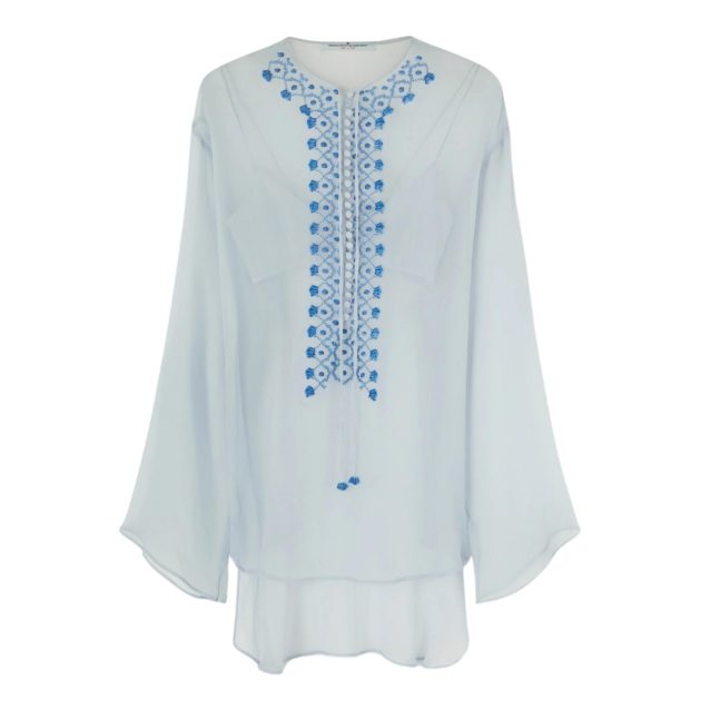 Ermanno Scervino kaftan shirt in blue