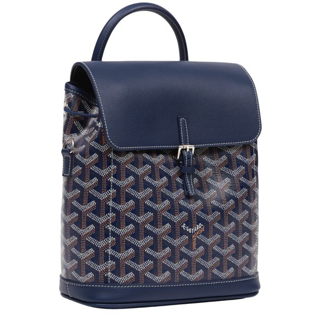 Goyard navy printed backpack