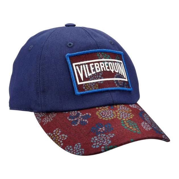 Vilebrequin Men’s cap with Mosaïque floral print design