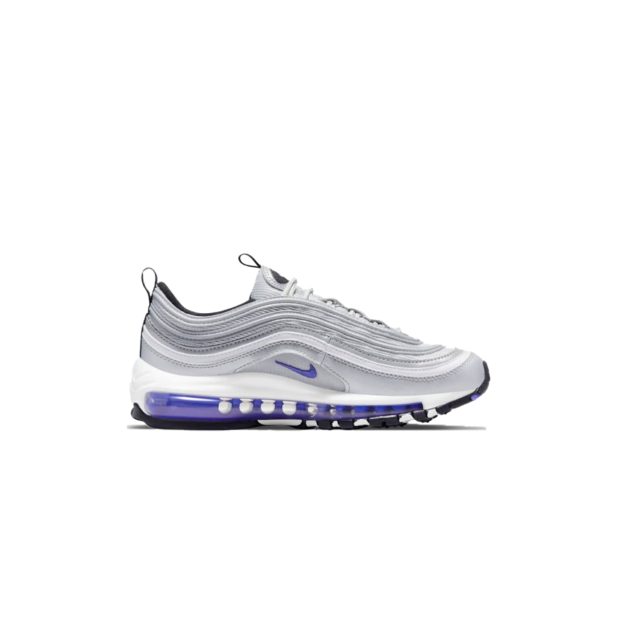 Nike air max 97 shoes in metallic silver and violet
