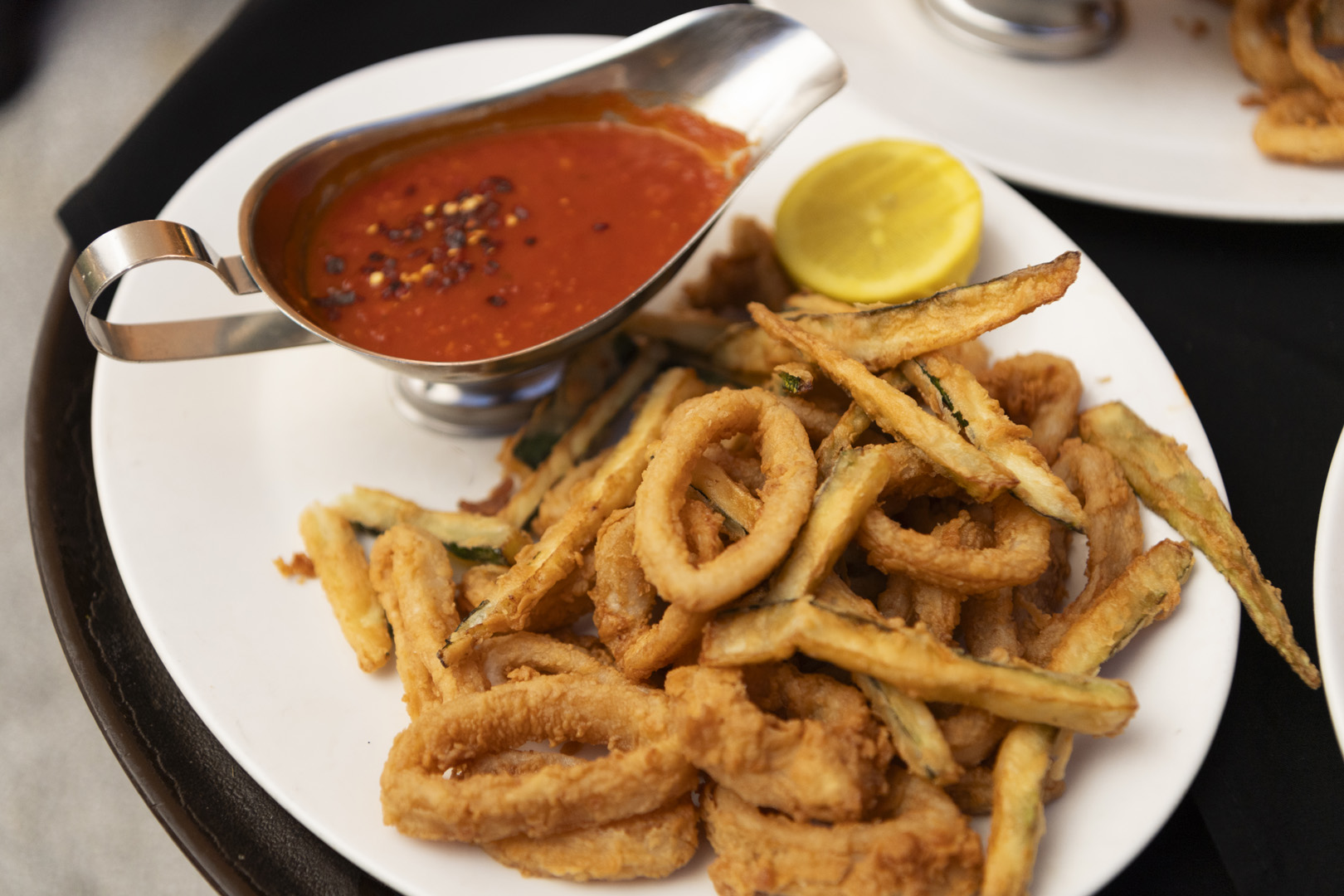 Carpaccio Calamari Fritti con Zucchini