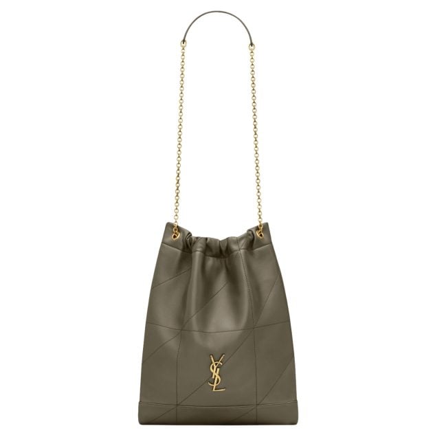 Saint Laurent green bag with gold chain