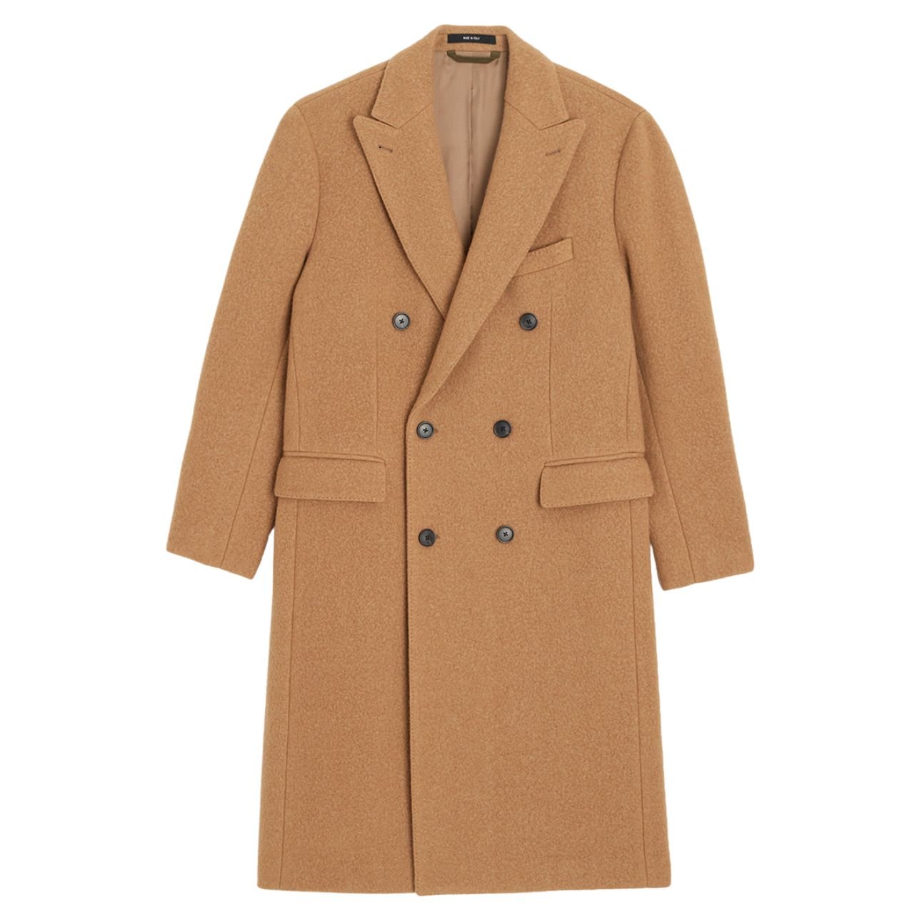 Todd Snyder wool topcoat in camel