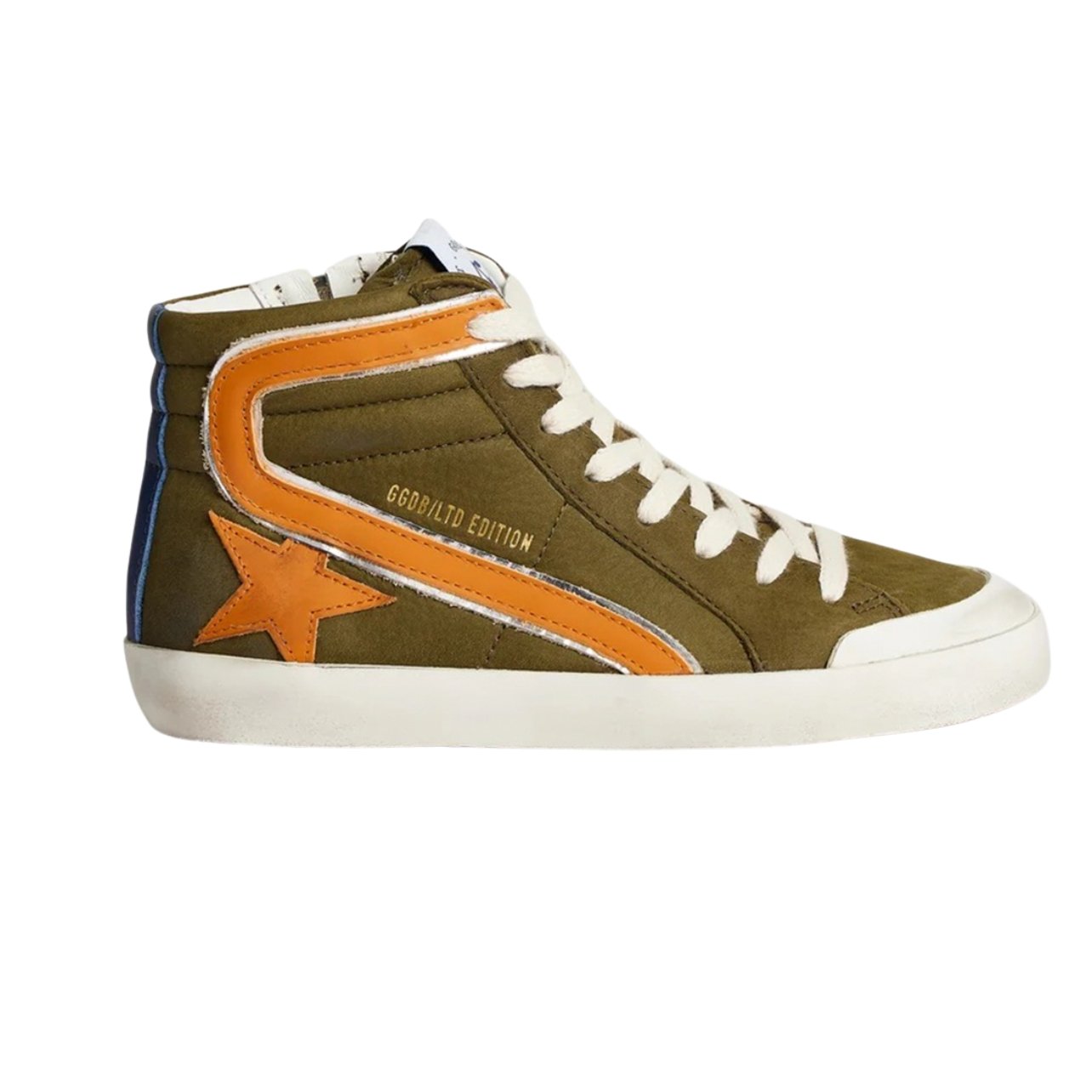 Bonpoint x Golden Goose green and orange sneaker