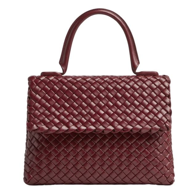 Bottega Veneta red top handle bag