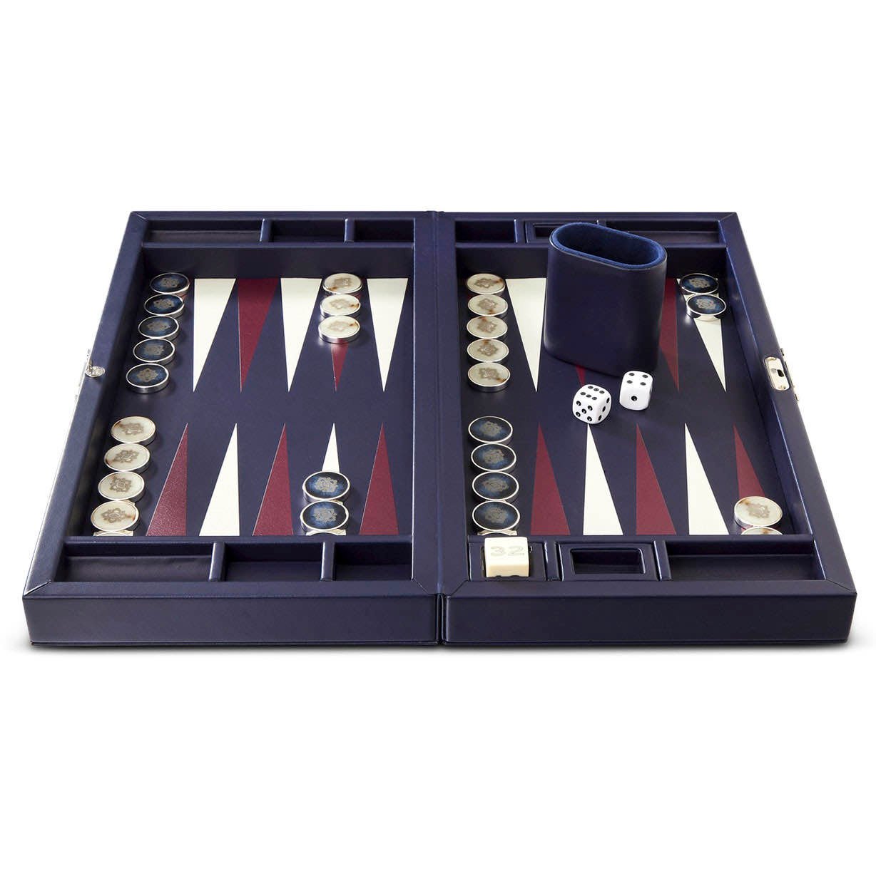 Buccellati navy backgammon set