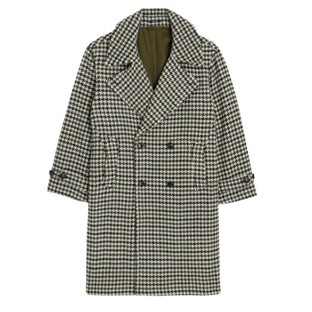 Todd Snyder Houndstooth oversized topcoat