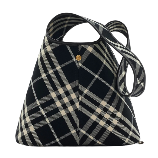 Burberry checked shoulder bag with black and cream