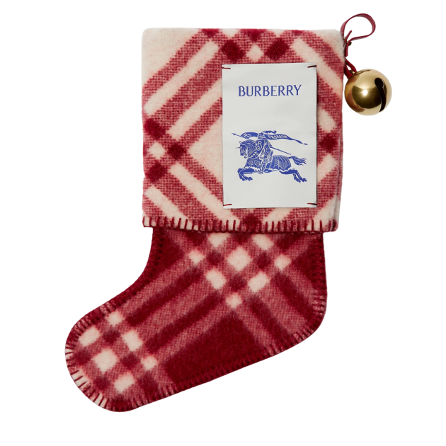 Burberry red check stocking