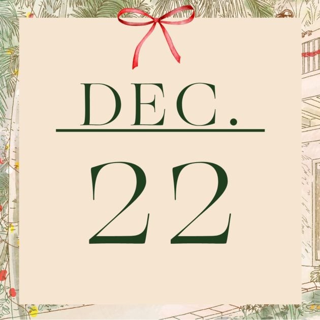 Graphic that has the word Dec. and number 22 in green