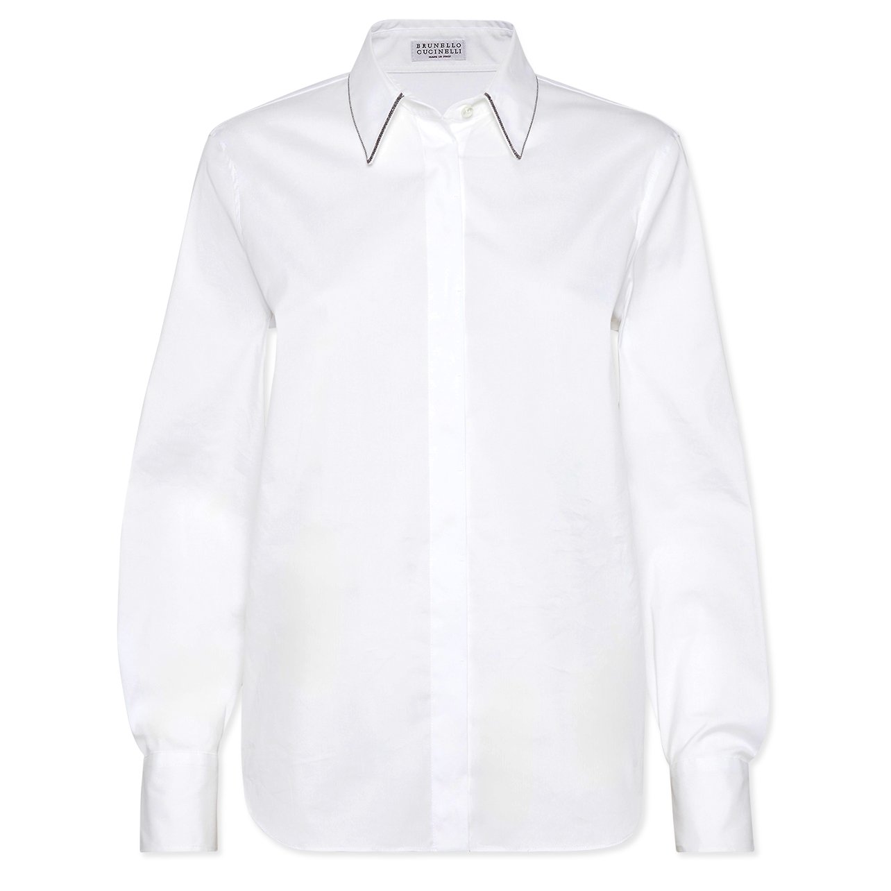 Brunello Cucinelli white button-down shirt