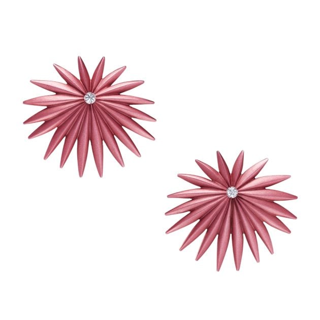 David Yurman pink palm dinner earrings with diamonds