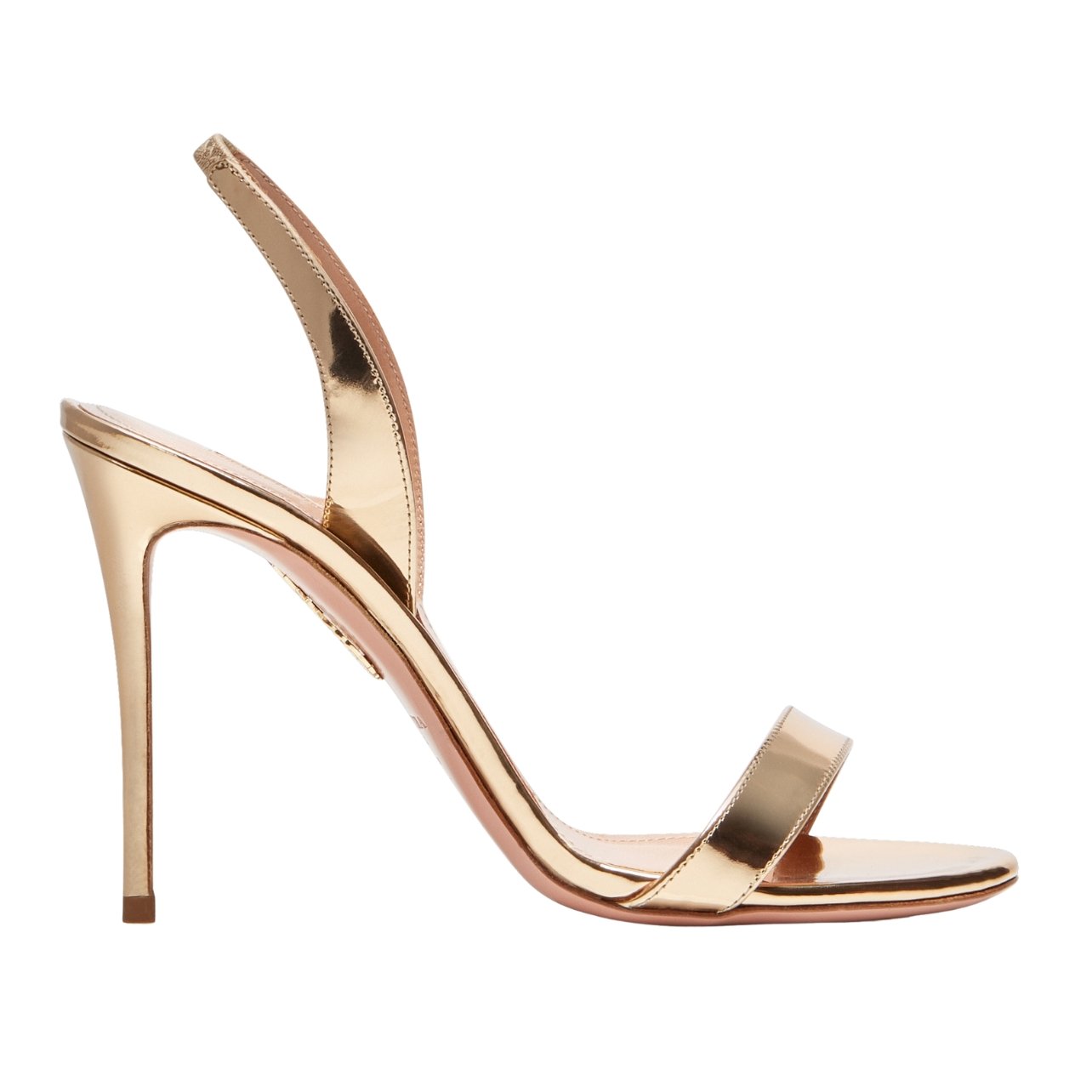 Aquazzura shiny gold stiletto sandals