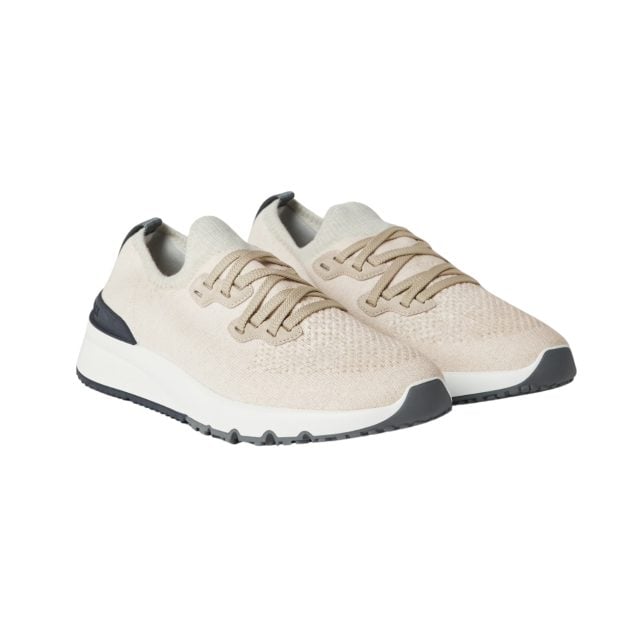 Brunello Cucinelli sneakers in beige with white and black accents