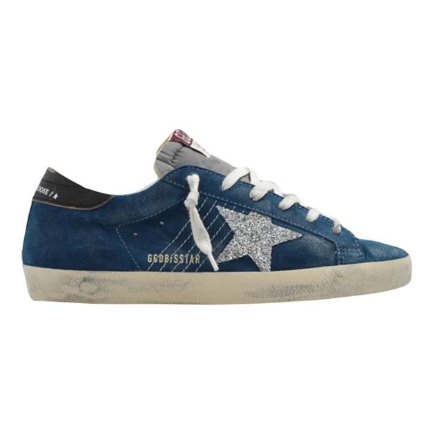 Golden Goose sneakers in navy with a silver star