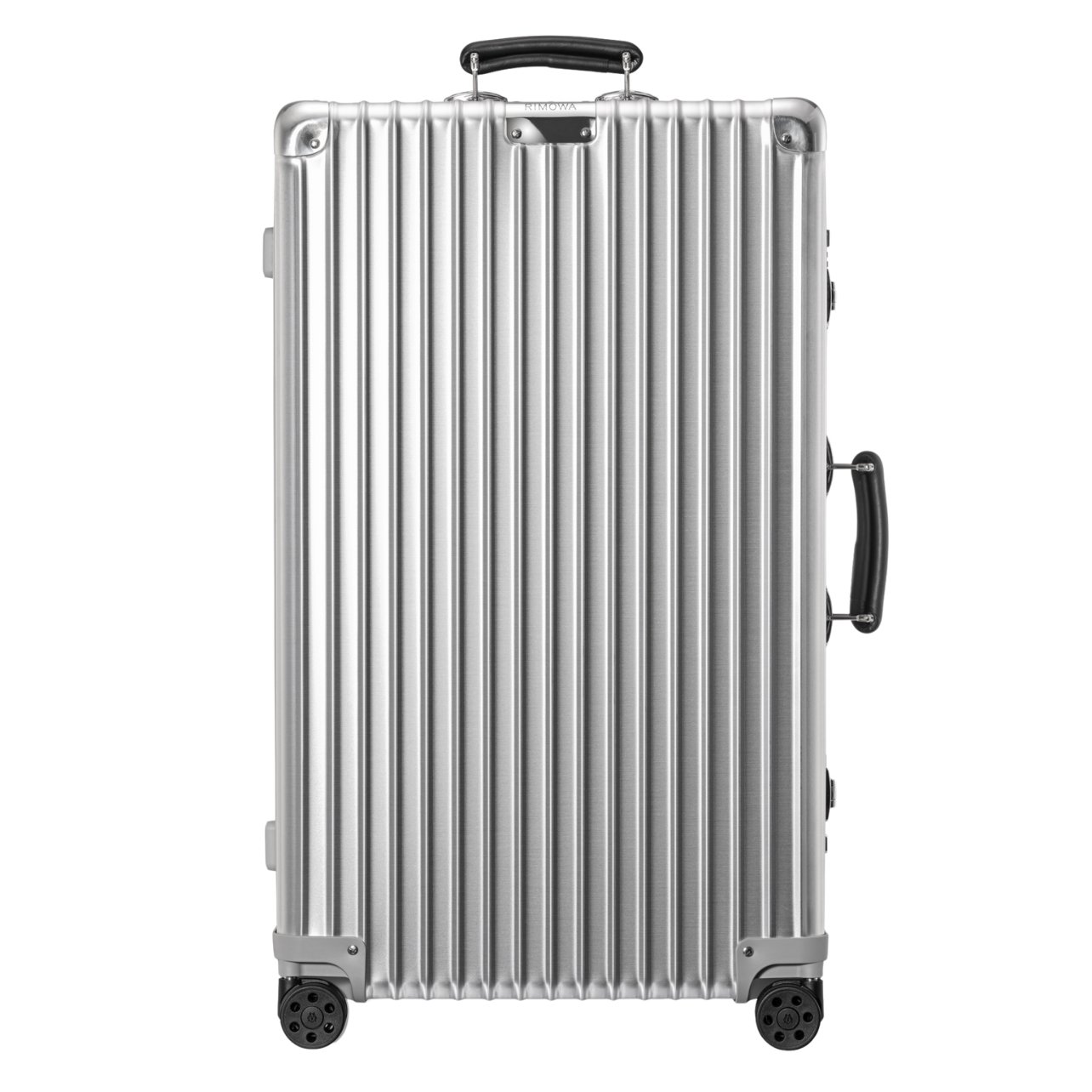 Rimowa silver cabin suitcase with 2 handles