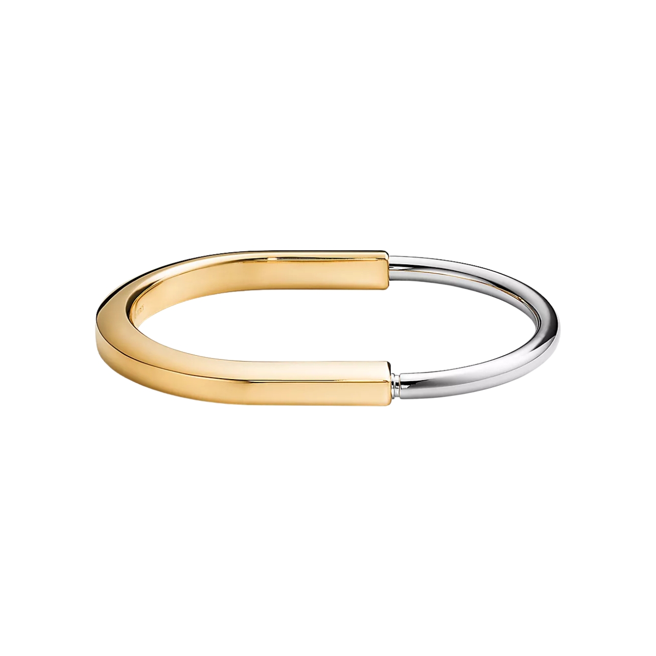 Tiffany lock bracelet in yellow and white gold