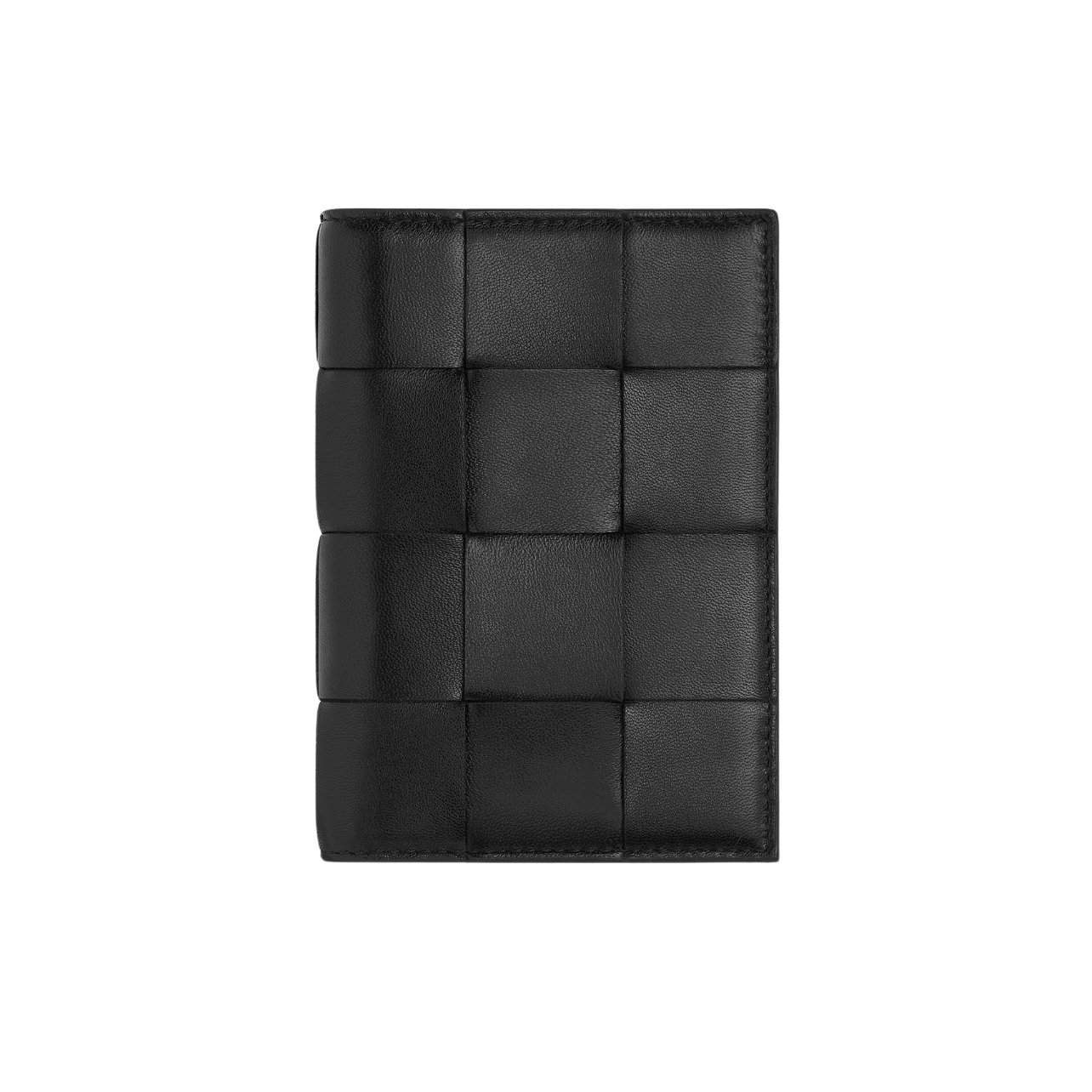 Bottega Veneta black woven packport case