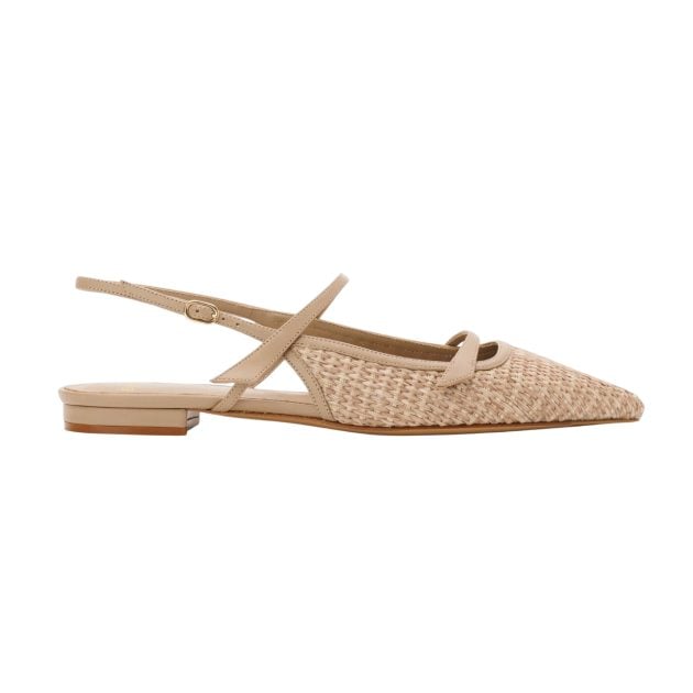Alexandre Birman tita raffia flat sandals with a point-toe