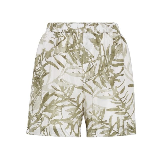 Brunello Cucinelli botanical silk pull on shorts